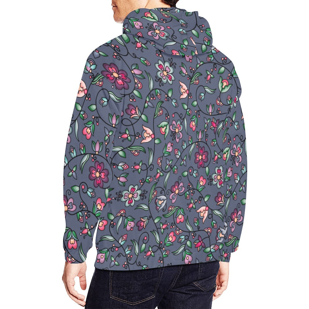 Amber Evening Garland Blue Hoodie for Men