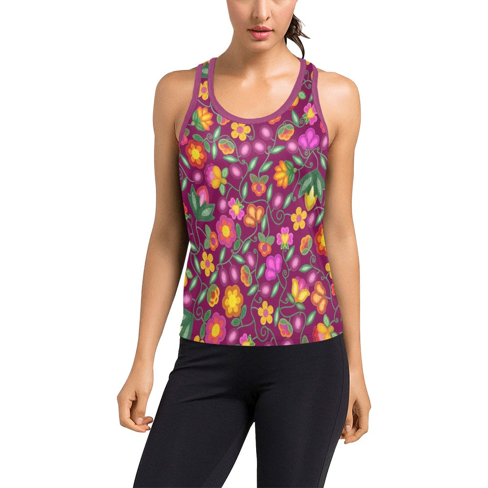 Boreal Bounty Dark Magenta Racerback Tank Top