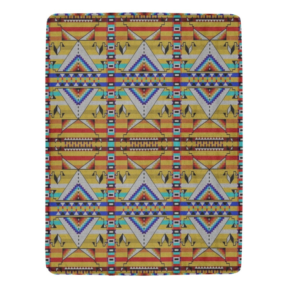Medicine Blessing Yellow X-Large Micro Fleece Blanket