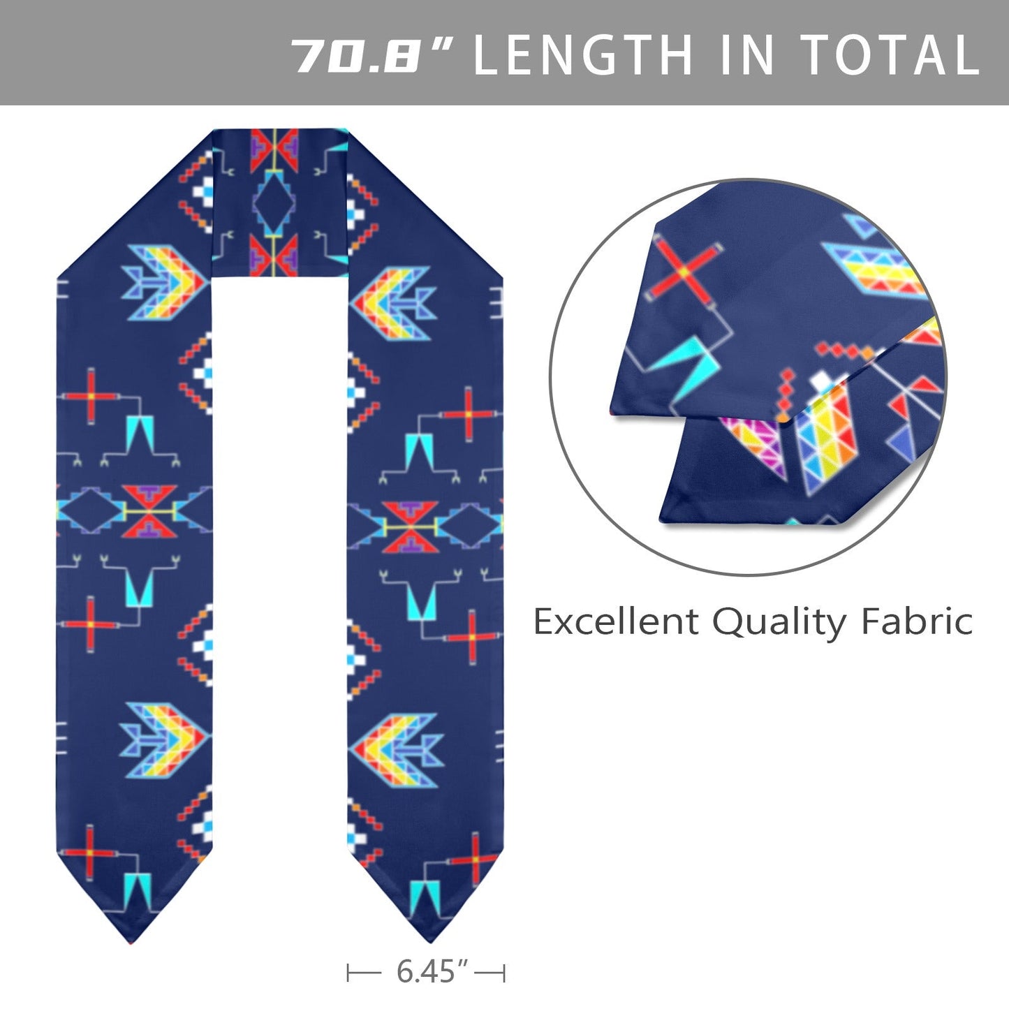 Rainy Chief Rainbow Night Lake Graduation Stole