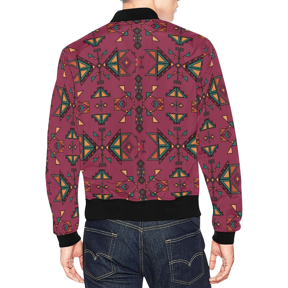 Arrow Dawn Maroon Bomber Jacket for Men