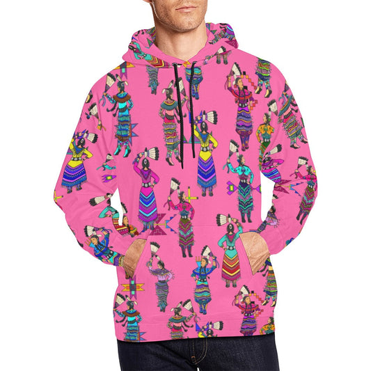 Women's Jingle Dancers Pink Hoodie for Men