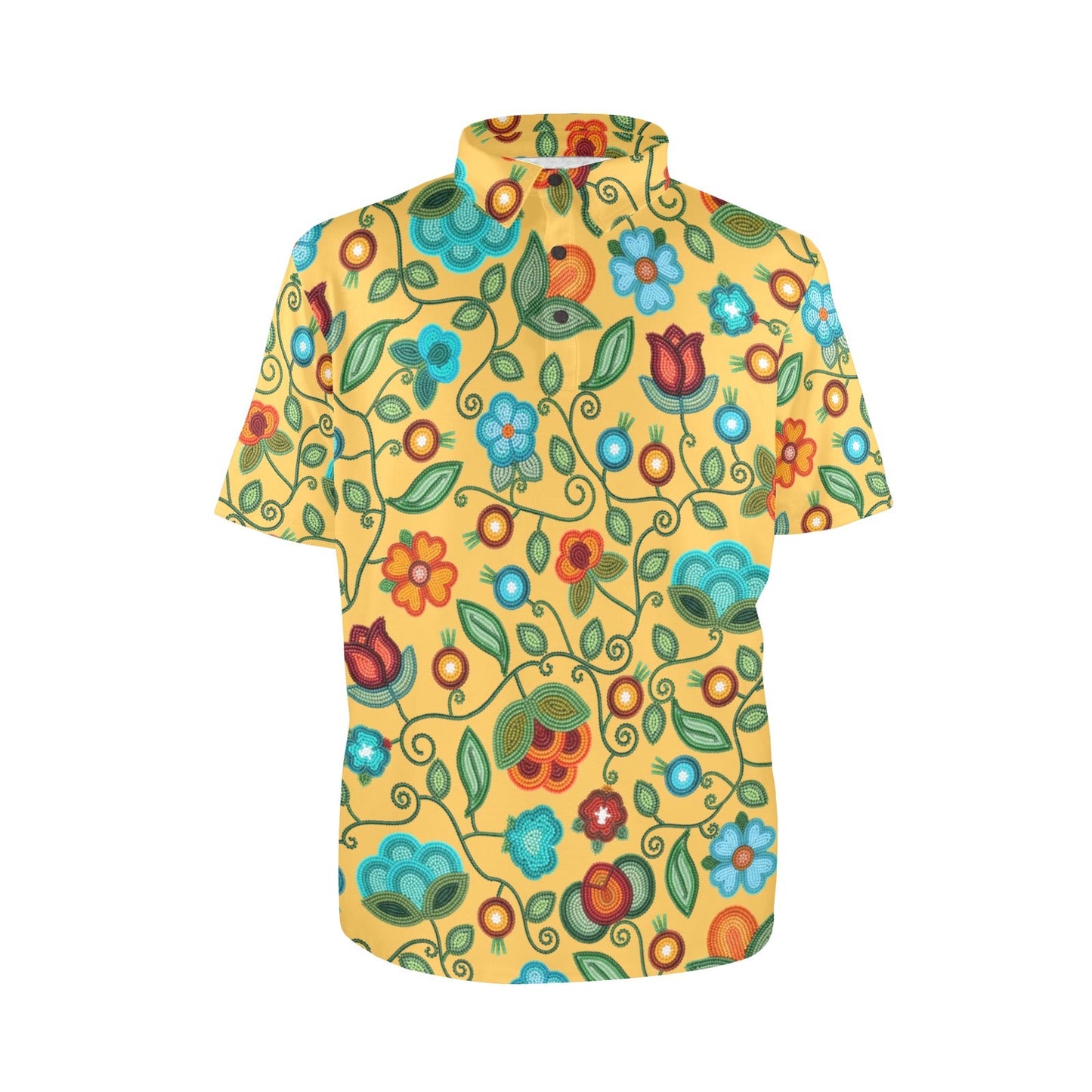 Prairie Fire Petals Honey Polo Shirt