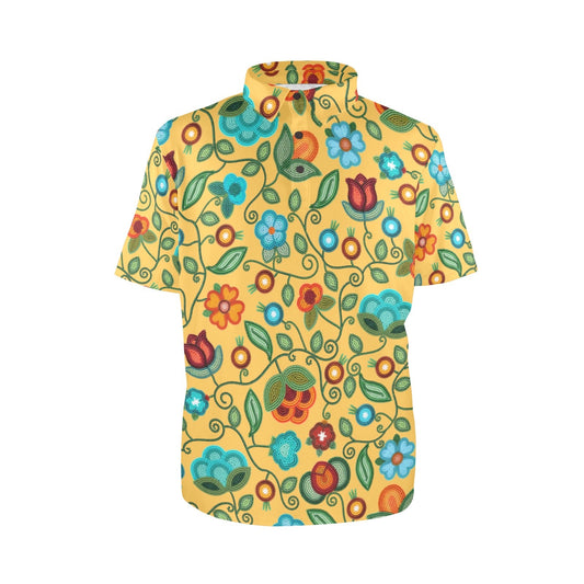 Prairie Fire Petals Honey Polo Shirt