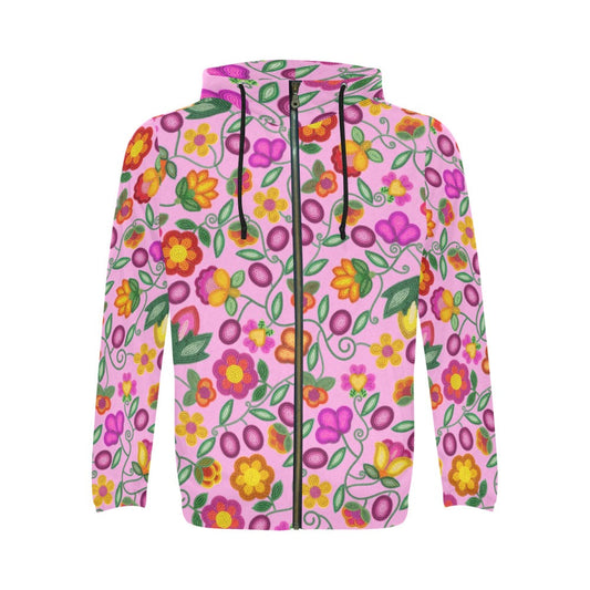 Boreal Bounty Pink Zip Hoodie
