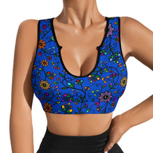 Load image into Gallery viewer, Prairie Paintbrush Blue Yoga Top
