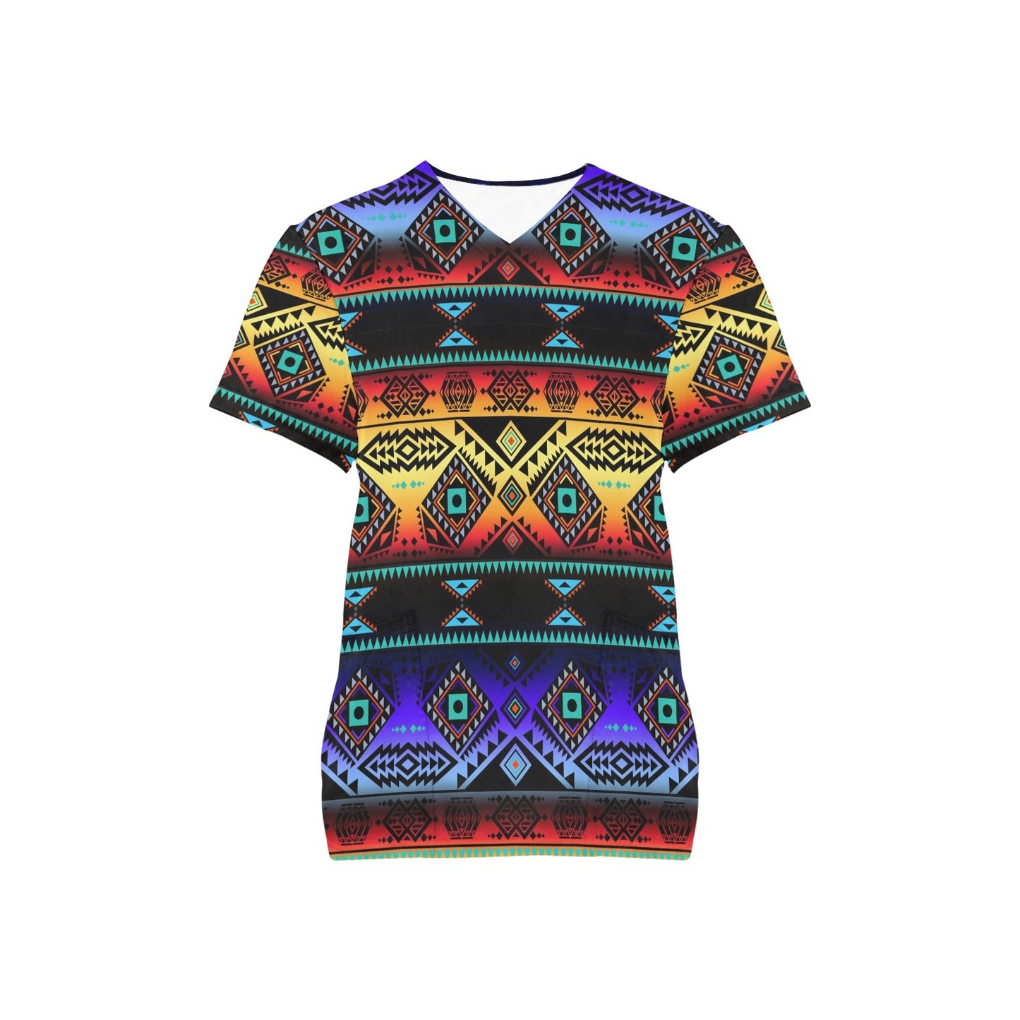 California Coast Sunset Scrub Top