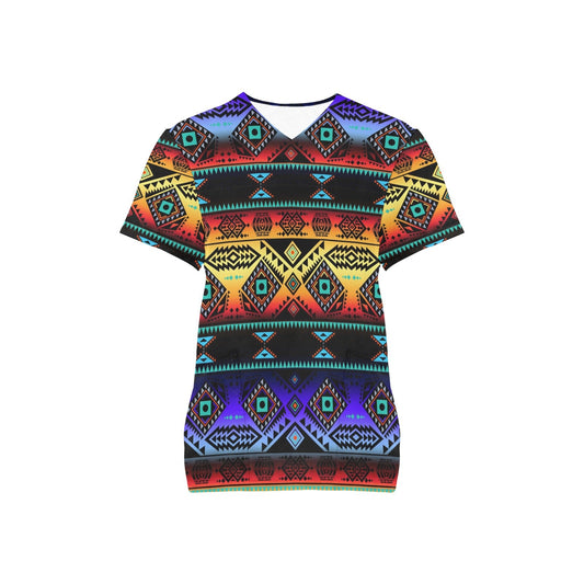 California Coast Sunset Scrub Top