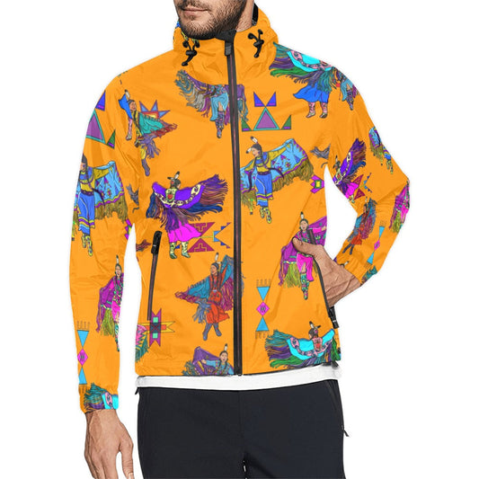 Women's Fancy Dancers Orange Men's Windbreaker