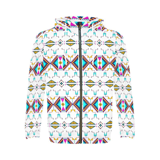 Rite of Passage White Zip Hoodie