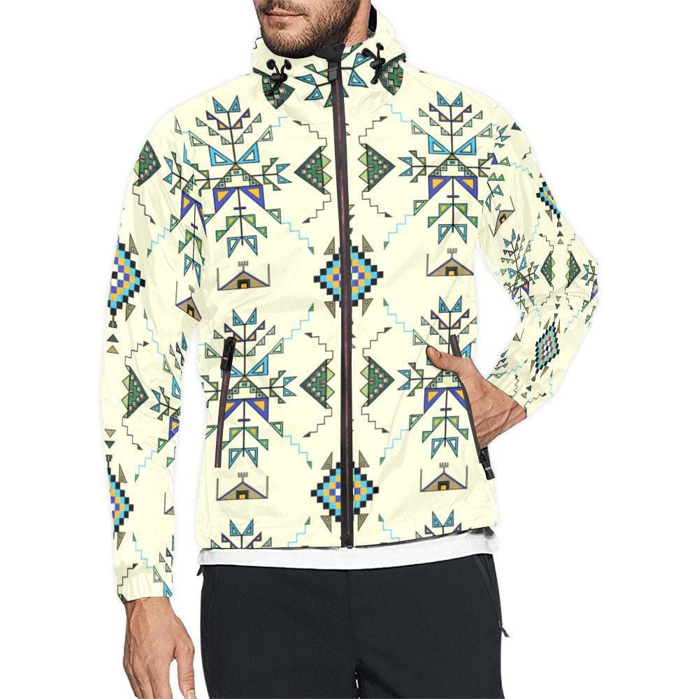 Bear Shield Cream Men's Windbreaker