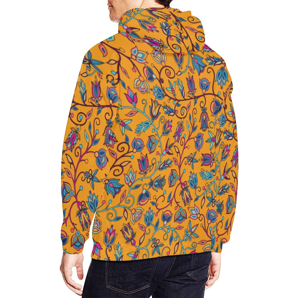 Buffalo Bloom Orange Hoodie for Men