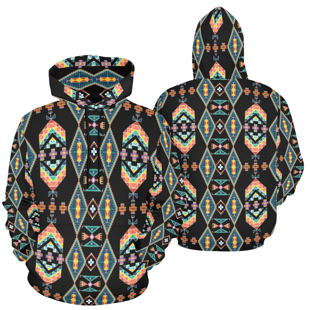 Travois Tipi Black Hoodie for Women