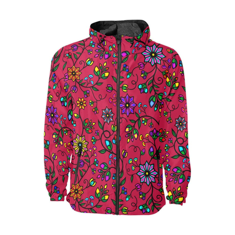 Prairie Paintbrush Passion Berry Men's Windbreaker