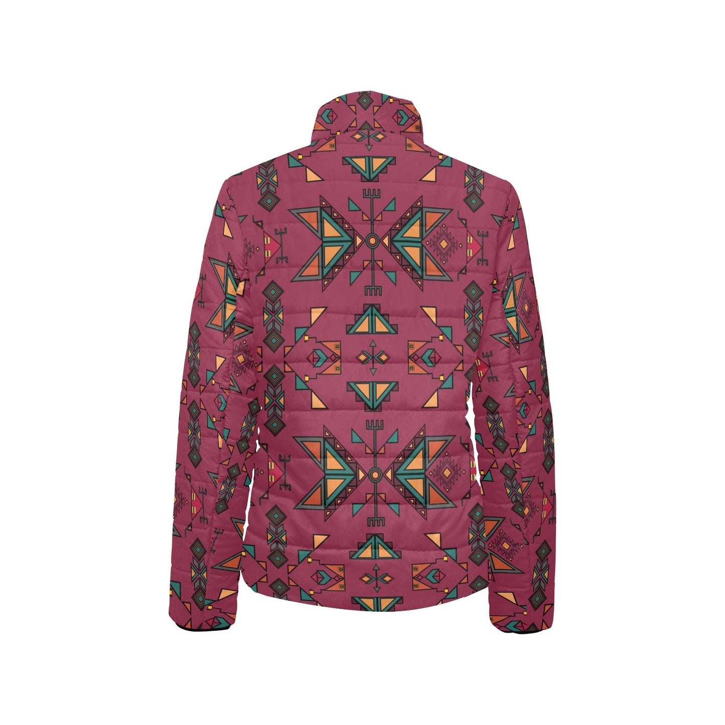 Arrow Dawn Maroon Women's Stand Collar Padded Jacket