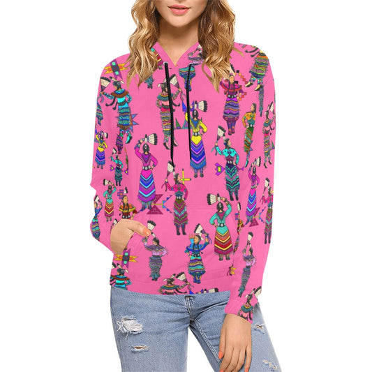 Women's Jingle Dancers Pink Hoodie for Women
