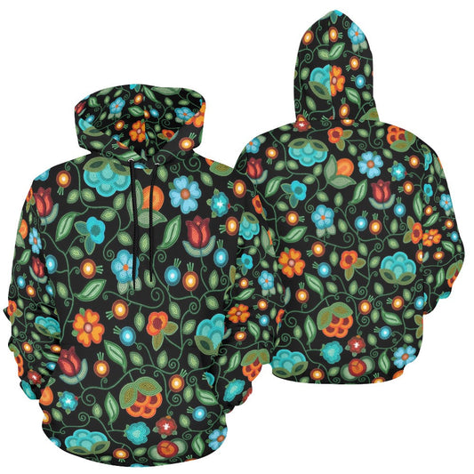 Prairie Fire Petals Black Hoodie for Men