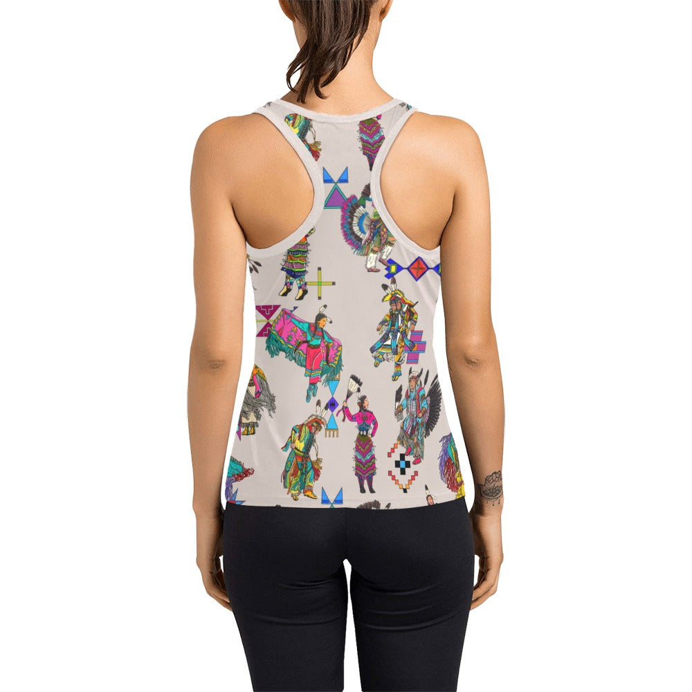 Grand Entry Dancers Muslin Women's Racerback Tank Top
