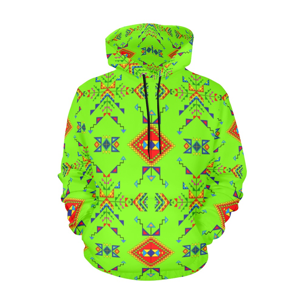 Buffalo Jump Neon Green Hoodie for Men