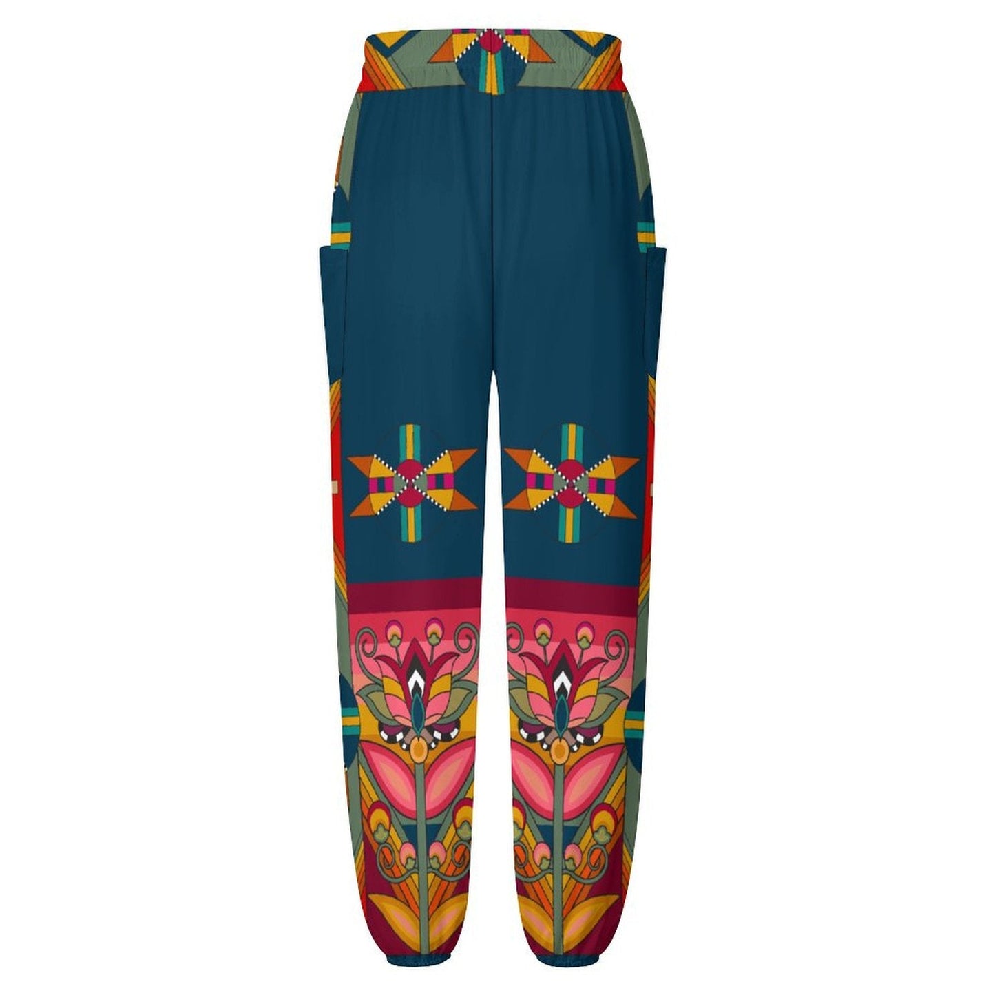 Ochre Glow Dark Teal Ribbon Joggers