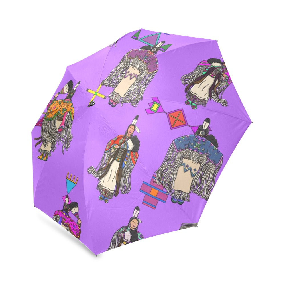Women's Tradish Dancers Purple Foldable Umbrella