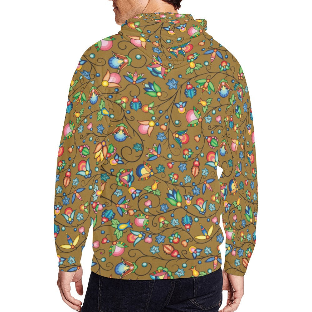 Prairie Plains Spirit Fall Leaves Men's Zipper Hoodie