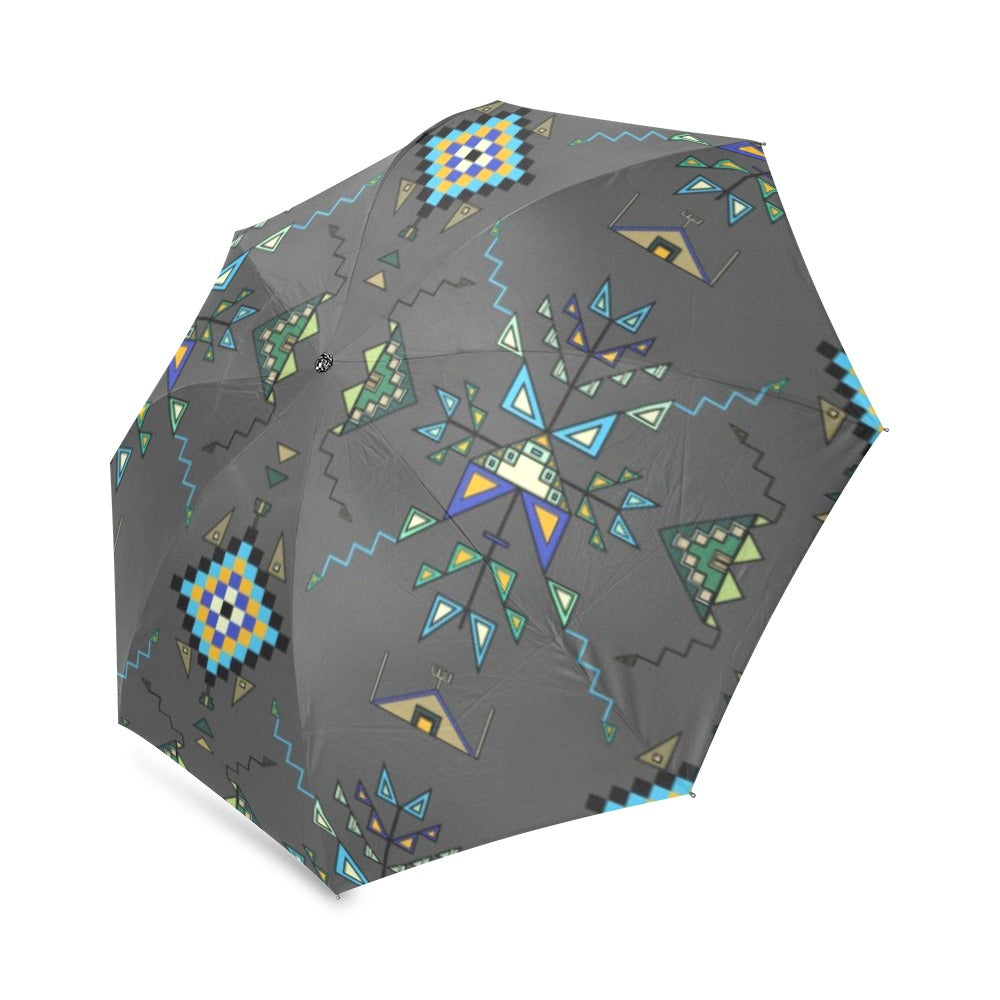 Bear Shield Gray Foldable Umbrella