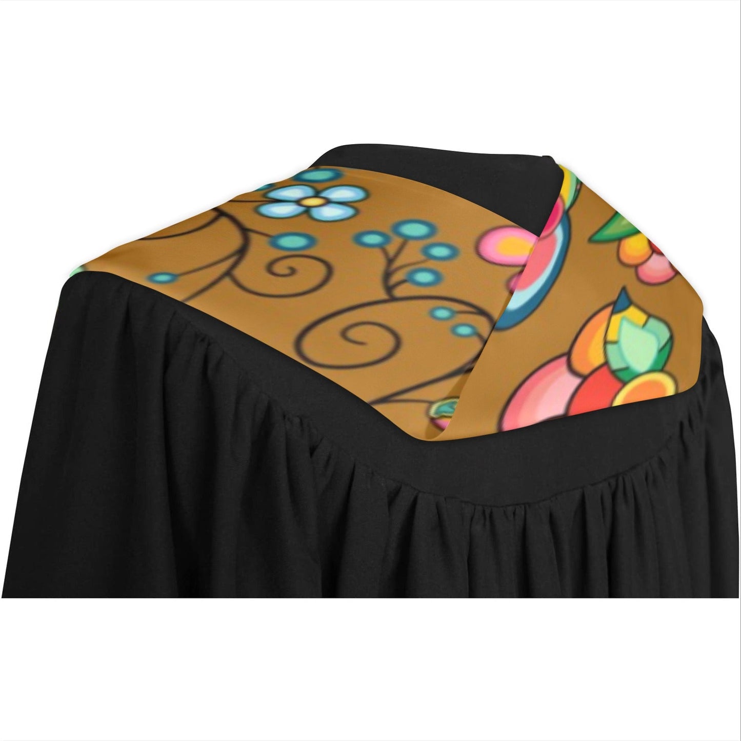 Floral Bounty Fall Leaves Graduation Stole