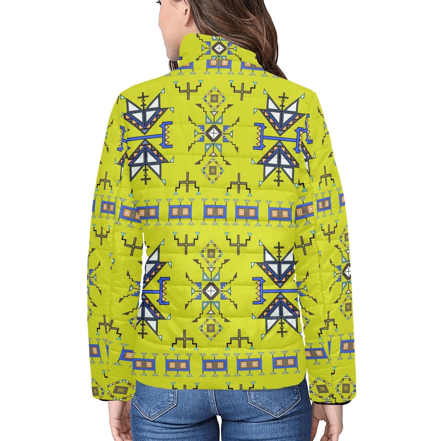 Eagle Strike Lime Women's Stand Collar Padded Jacket