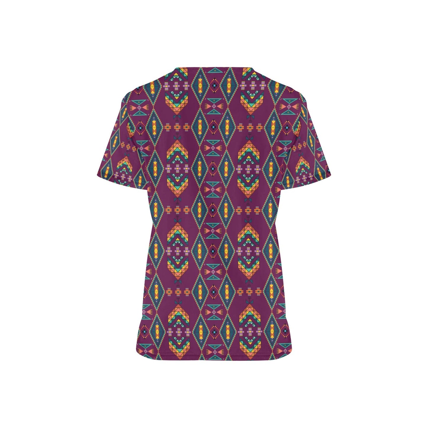 Travois Tipi Berry Scrub Top
