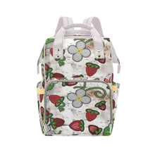 Load image into Gallery viewer, Strawberry Dreams Br Bark Multi-Function Diaper Backpack/Diaper Bag
