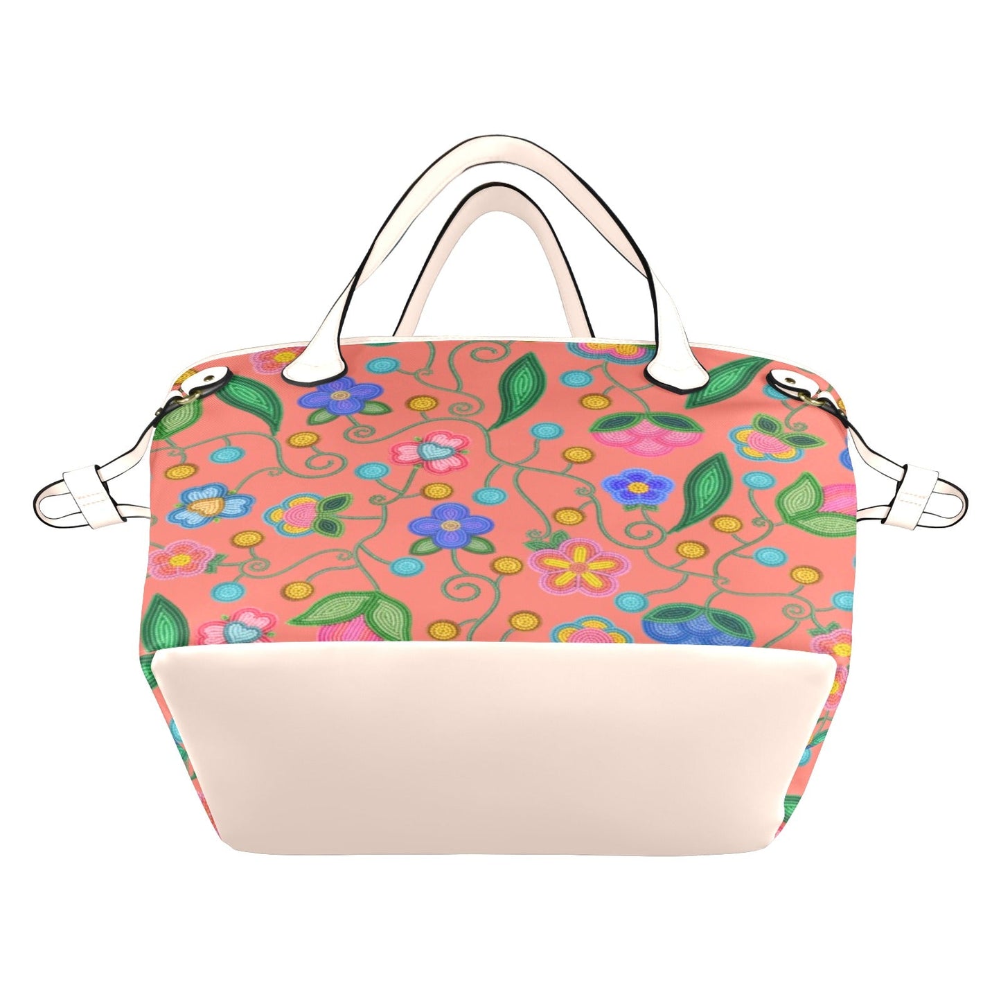 Skyberry Serenade Peach Clover Canvas Tote