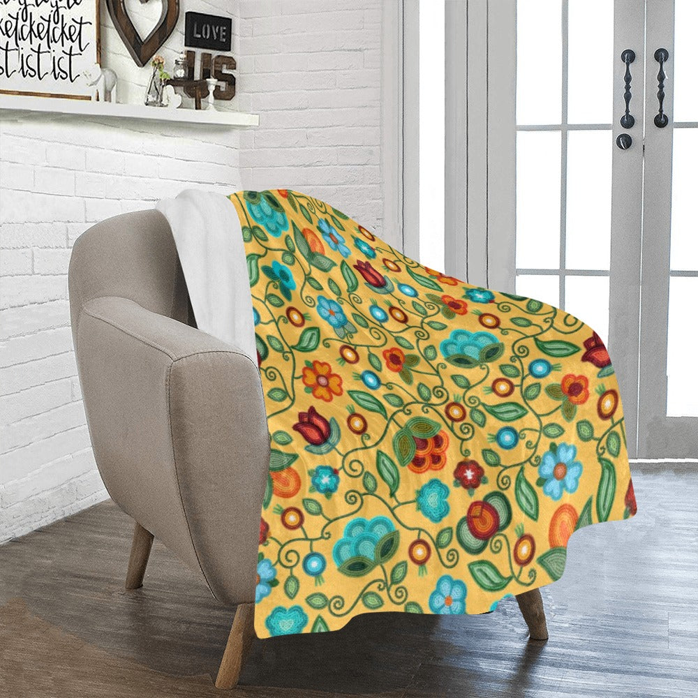 Prairie Fire Petals Honey Ultra-Soft Micro Fleece Blanket 40"x50"