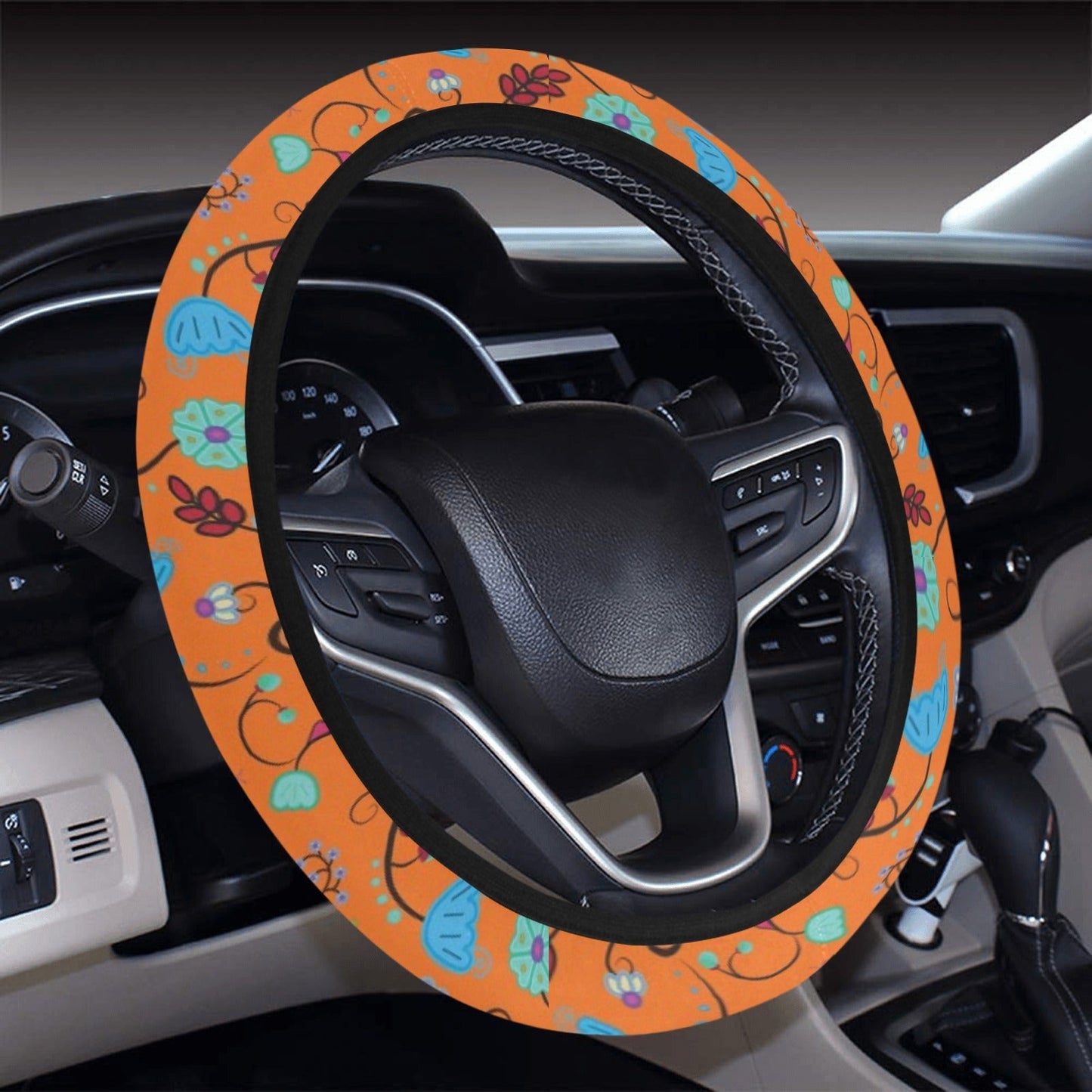 Nipin Blossom Carrot Steering Wheel Cover with Elastic Edge