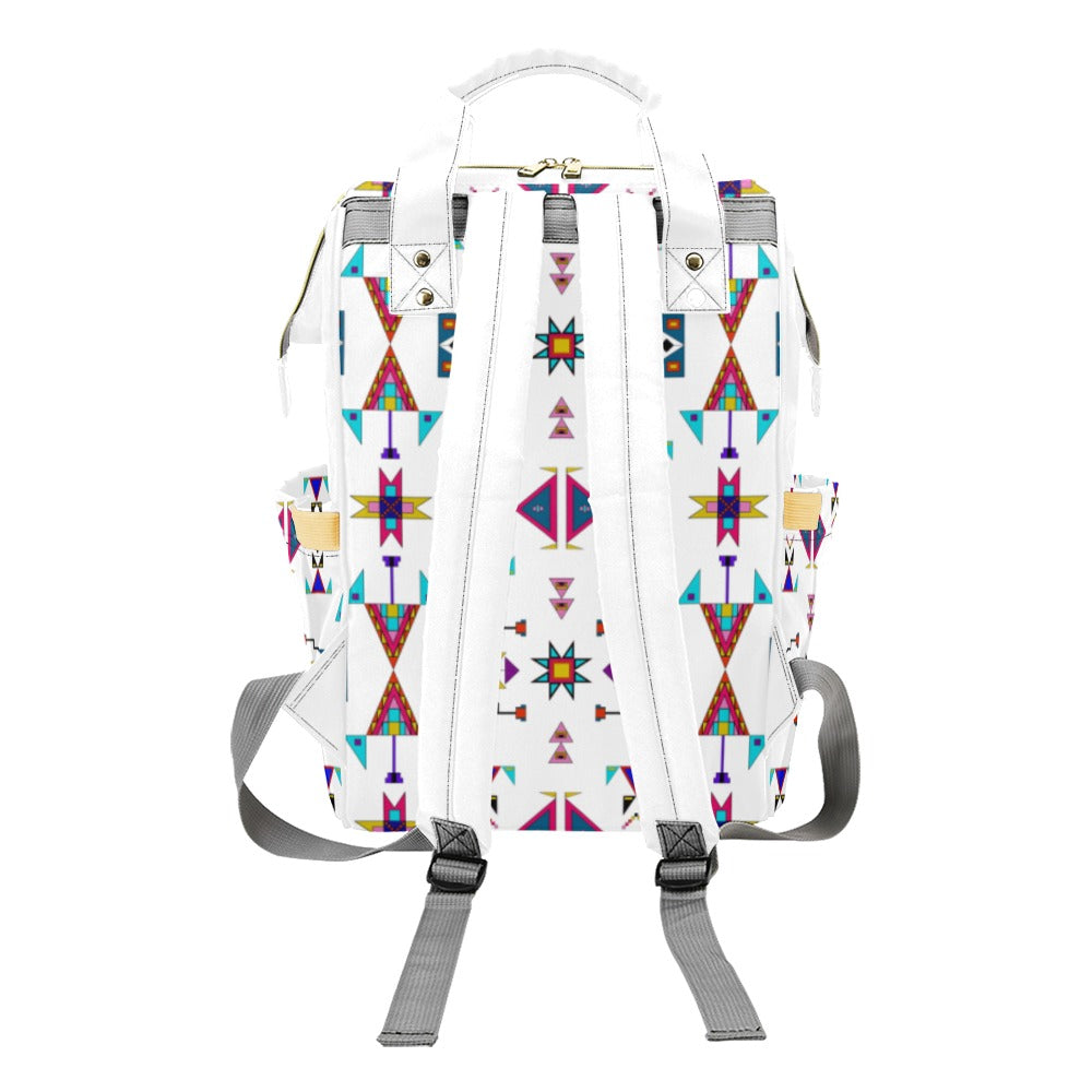 Enemy Territory White Multi-Function Diaper Backpack