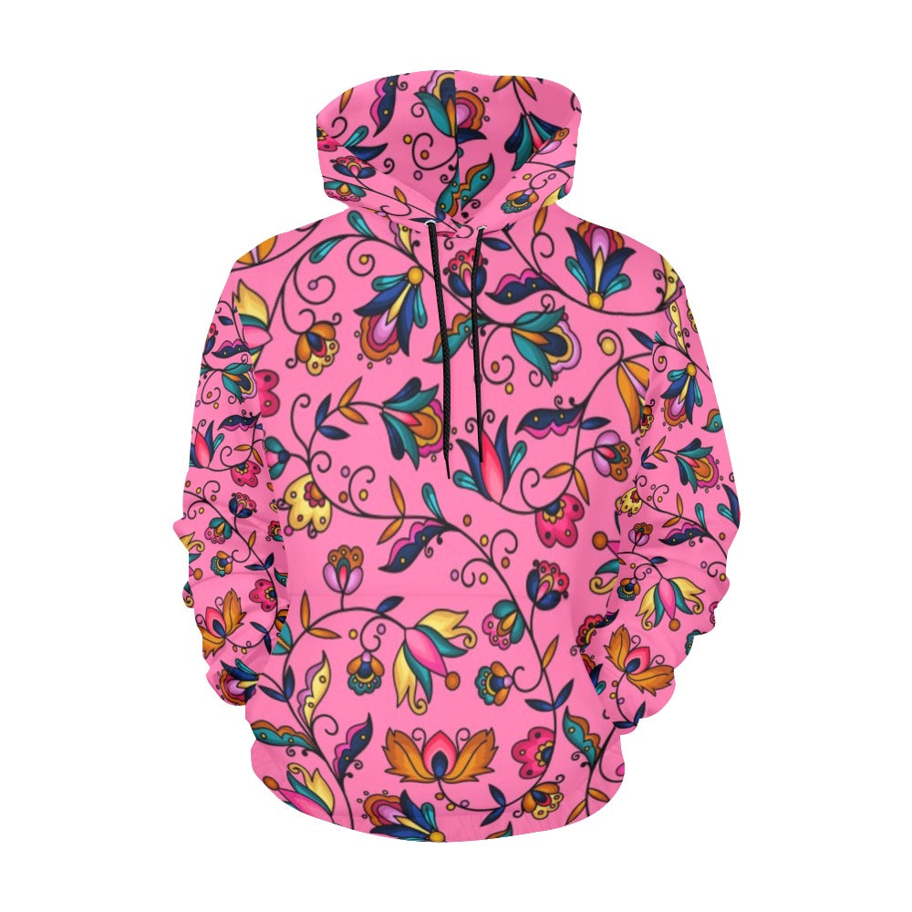 Copper Prairie Petals Pink Hoodie for Women (USA Size)