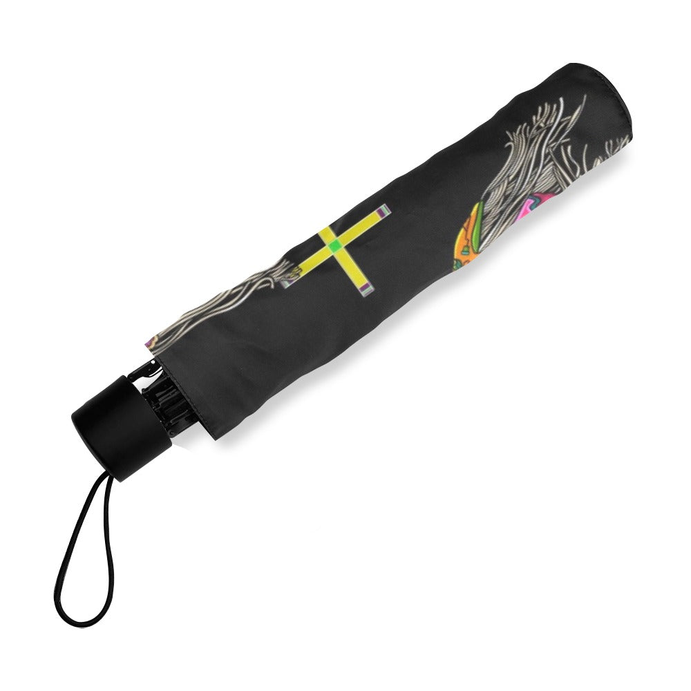 Women's Tradish Dancers Black Foldable Umbrella