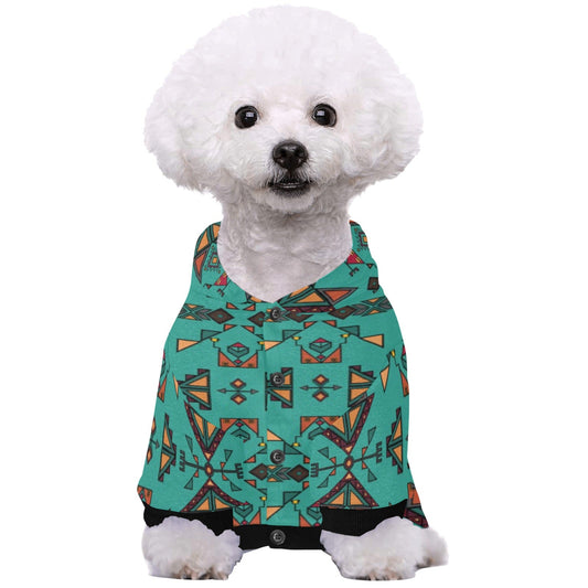 Arrow dawn Turquoise Pet Dog Hoodie
