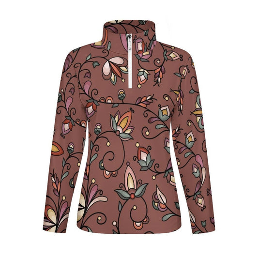 Burnt Sky Petals Long Sleeve Yoga Shirt