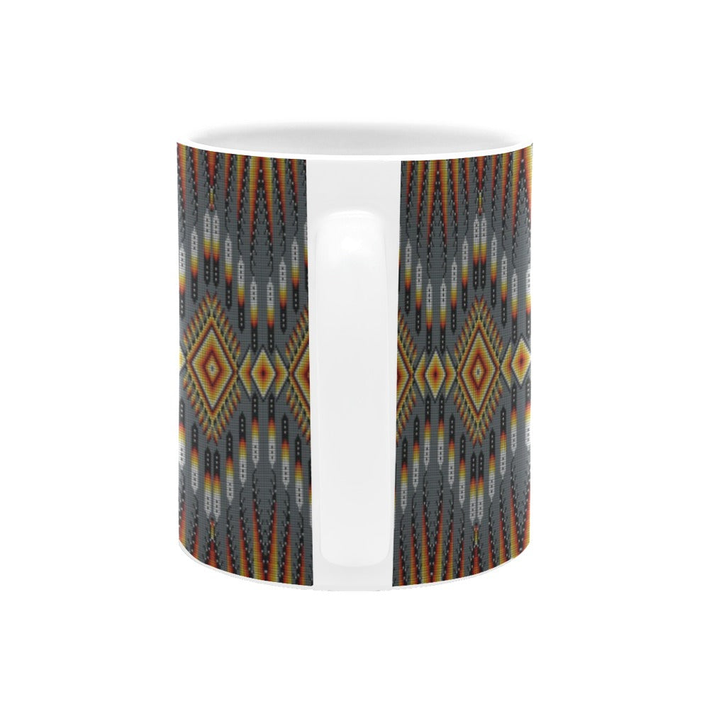 Fire Feather Grey Mug