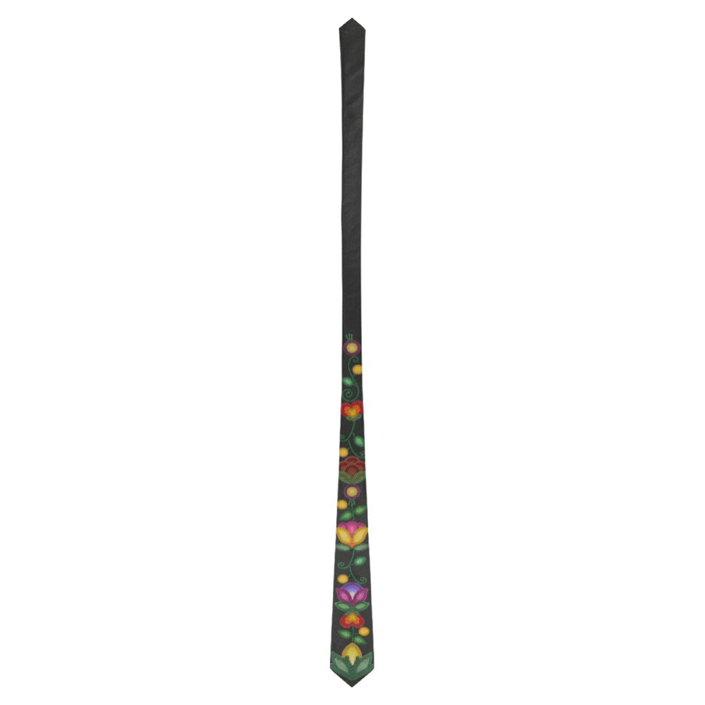 Beaded Offering Black Necktie