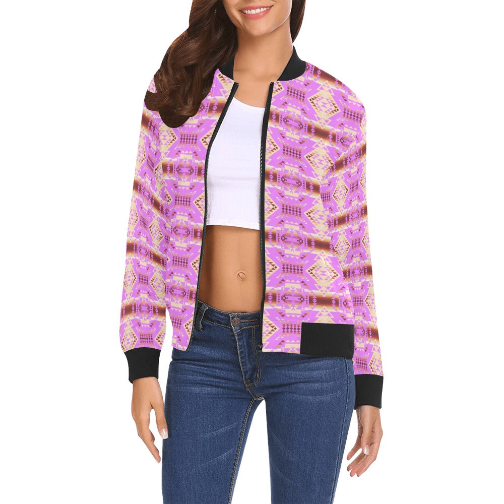 Gathering Earth Lilac Bomber Jacket for Women