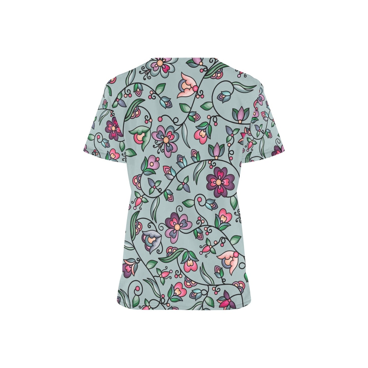 Amber Evening Garland Turquoise Scrub Top