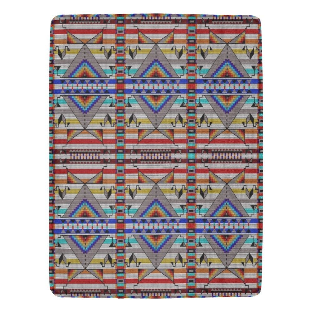 Medicine Blessing White X-Large Micro Fleece Blanket