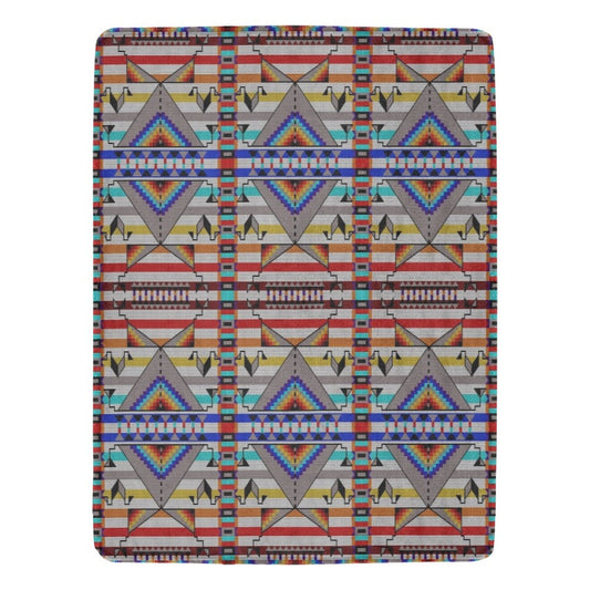 Medicine Blessing White X-Large Micro Fleece Blanket