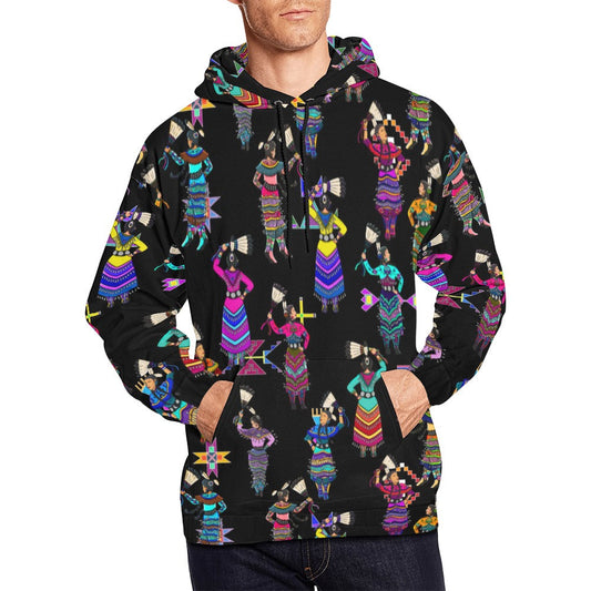 Women's Jingle Dancers Black Hoodie for Men