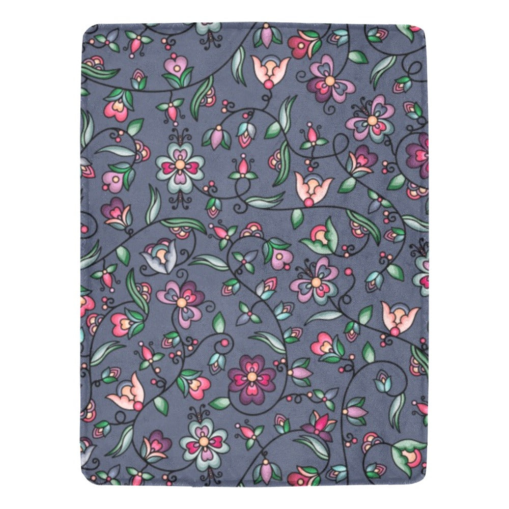 Amber Evening Garland Blue X-Large Micro Fleece Blanket