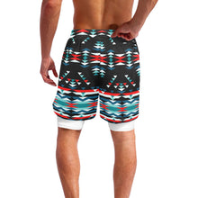 Load image into Gallery viewer, Visions of Peaceful Nights Men&#39;s Sports Shorts with Compression Liner
