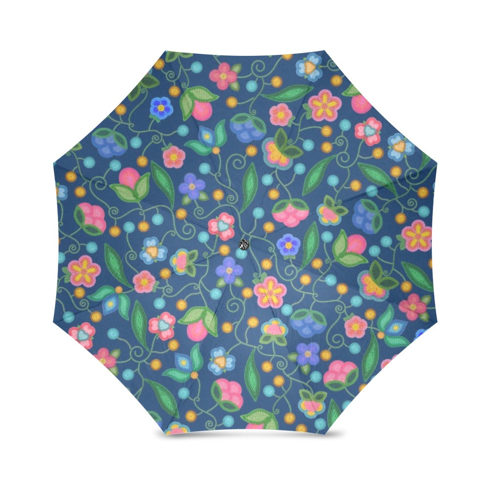 Skyberry Serenade Navy Foldable Umbrella