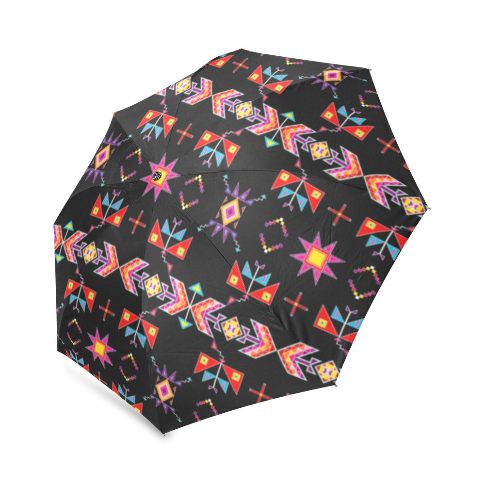 Scattered Generations Black Foldable Umbrella